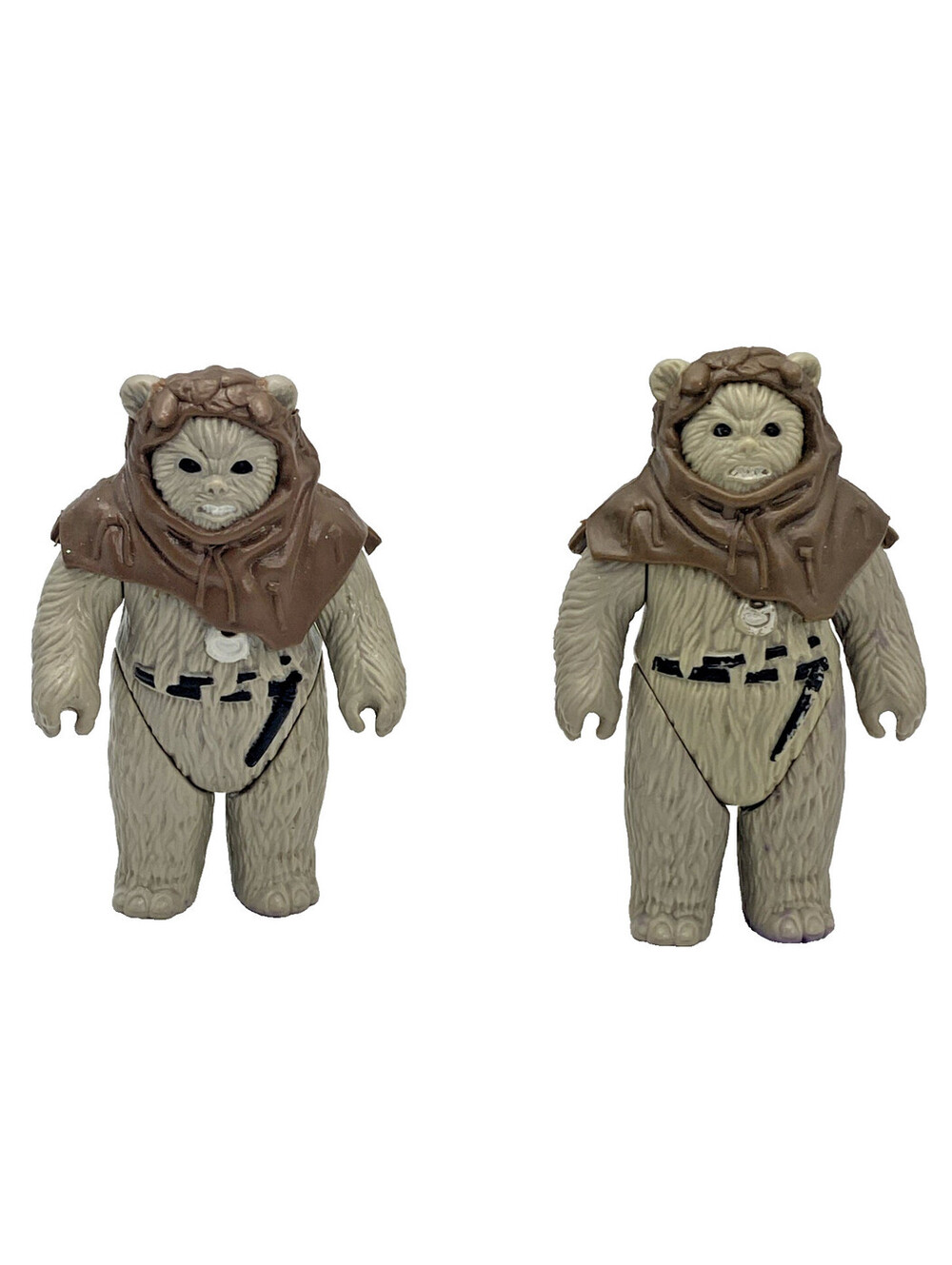 Lot of 2 Vintage 1983 Kenner Star Wars Teebo Ewok ROTJ Action Figures (no Staffs